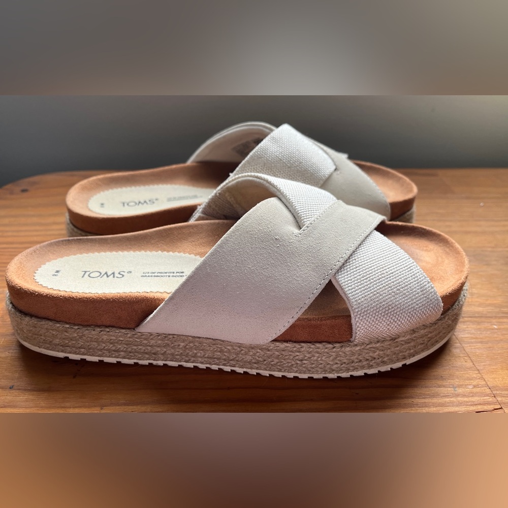 TOMS Platform Paloma Slides- Womens Size 8